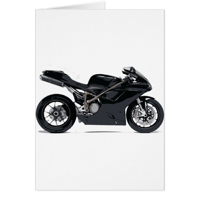 Fast Black Motorcycle (Front)