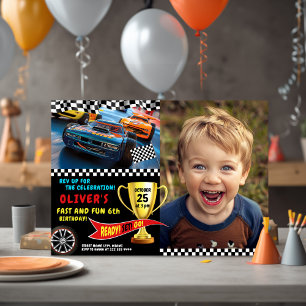 Fast Car Birthday for Boys Invitation