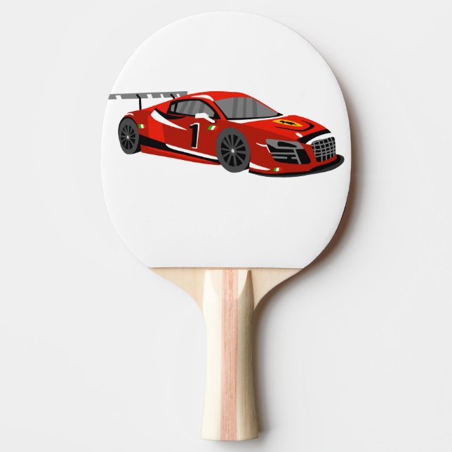 Fast car cartoon | Extreme race |Choose back colou Ping Pong Paddle (Front)