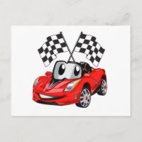 Fast car cartoon flag race - Choose back colour