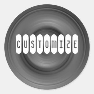 Fast Car II - Template Classic Round Sticker