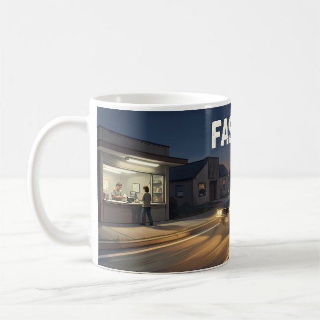Fast Car Twilight Highway Escape Scene Mug (Left)