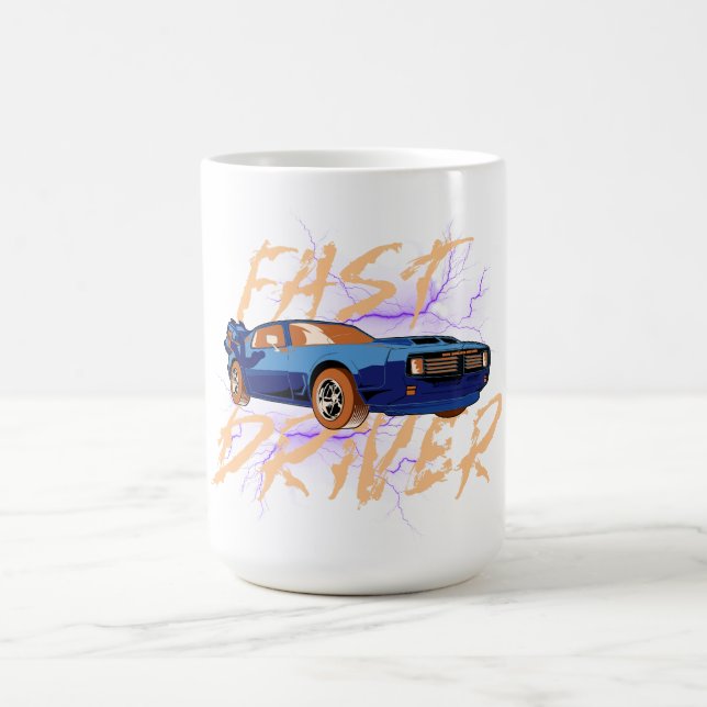 FAST DRIVER - blue COFFEE MUG (Center)
