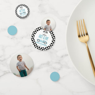 Fast & Five Blue Race Car 5th Birthday Party Confetti