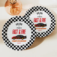 Fast & Five Red Flame Race Car 5th Birthday Party