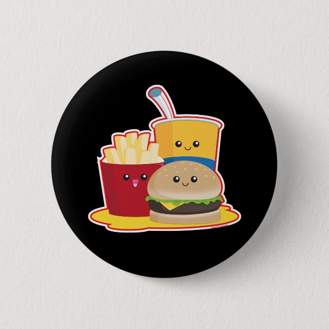 Fast Food 6 Cm Round Badge (Front)