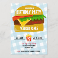 Fast food birthday invitation