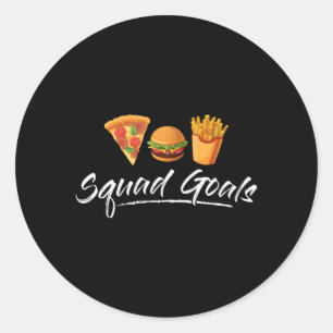 Fast Food Burger Cheese Foodie Funny Eat Gift Idea Classic Round Sticker