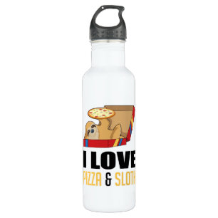 Fast Food Burger Sloth Funny Pizza Eat Foodie Gift 710 Ml Water Bottle