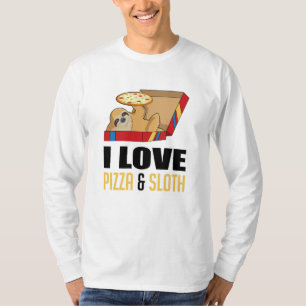 Fast Food Burger Sloth Funny Pizza Eat Foodie Gift T-Shirt