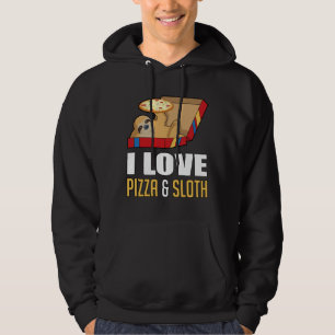 Fast Food Burger Sloth Funny Pizza Eat Gift Idea Hoodie