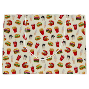Fast Food Burgers, Fries, Sundaes Large Gift Bag