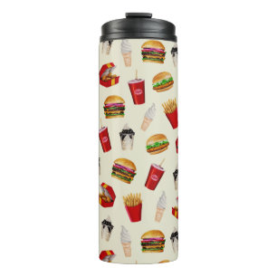 Fast Food Burgers, Fries, Sundaes Thermal Tumbler
