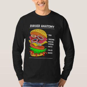Fast Food Cheeseburger Anatomy Of A Burger T-Shirt