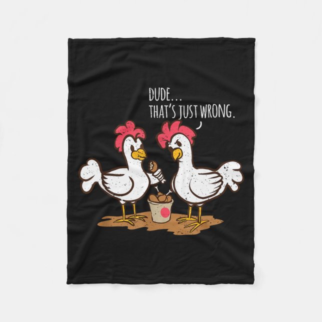 Fast Food Chicken Wings Funny Deep Fried Chicken S Fleece Blanket (Front)