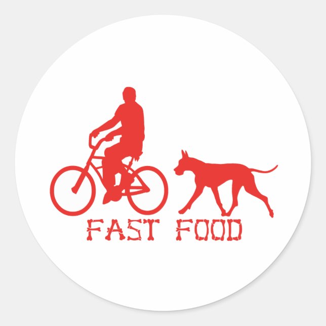 Fast Food Classic Round Sticker (Front)