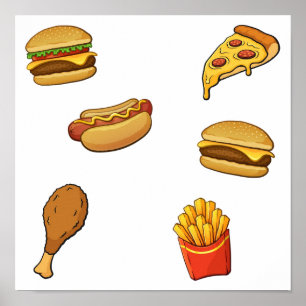 Fast food collection poster