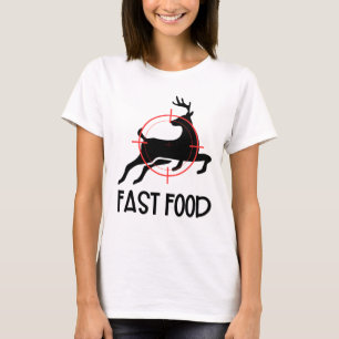 Fast Food Deer Target Funny Absurd Meme Surreal T-Shirt