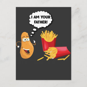 Fast Food Festival Sarcastic Humour Fries Potato Postcard
