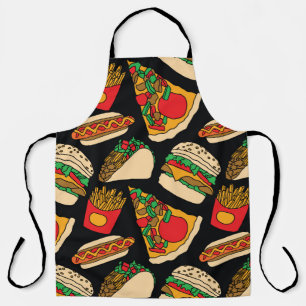 Fast Food Fiesta: Vintage Pattern Isolation Apron