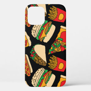 Fast Food Fiesta: Vintage Pattern Isolation iPhone 12 Case