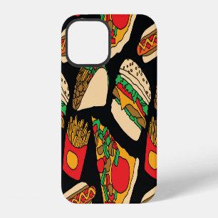 Fast Food Fiesta: Vintage Pattern Isolation iPhone 12 Case