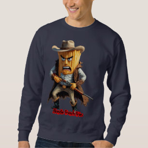 Fast Food French Fries on a Navy Blue Sweatshirt