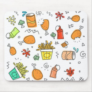 Fast Food Fun Cute Modern Mouse Pad