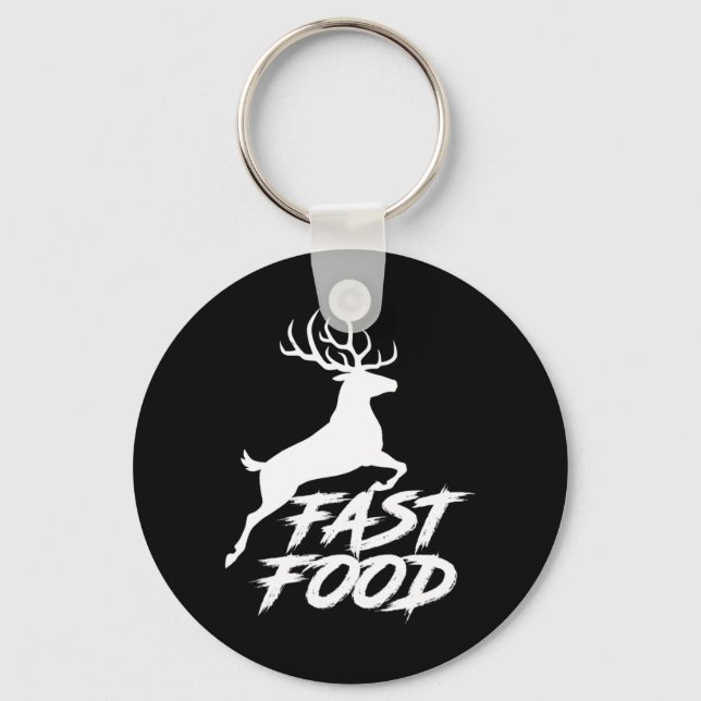 Fast Food Fun Hunter Deer  Key Ring (Front)