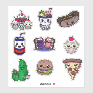 Fast Food Fun & Sweet Treat Stickers for Kids
