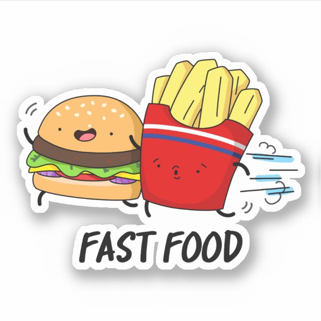 Fast Food Funny Burger And Fries Pun  (Front)