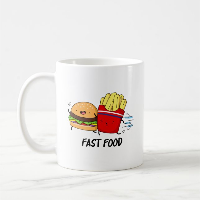 Fast Food Funny Burger And Fries Pun  Coffee Mug (Left)