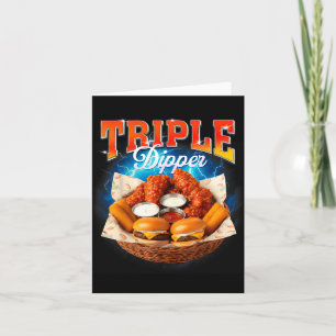 Fast Food Hamburger Chicken Nugget Foodie Triple A Card