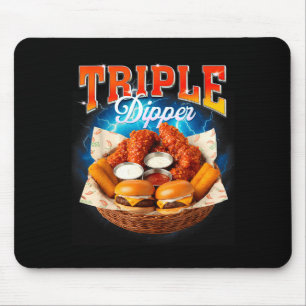 Fast Food Hamburger Chicken Nugget Foodie Triple A Mouse Pad