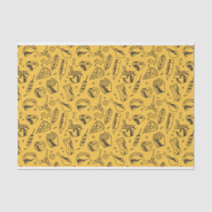 Fast Food Hamburger Fries Hot Dog Chicken Pattern Tissue Paper
