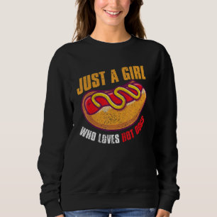 Fast Food Hot Dog  Girls Women Franks Sausage Hotd Sweatshirt