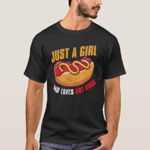 Fast Food Hot Dog  Girls Women Franks Sausage Hotd T-Shirt