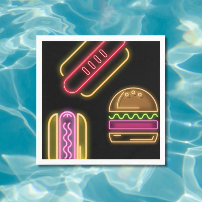 Fast Food Hot Dogs and Hamburger Napkin (Creator Uploaded)