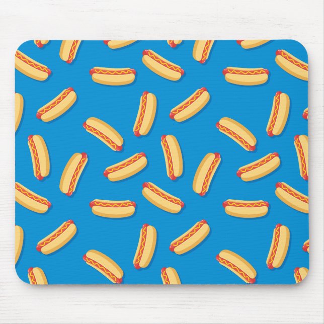 Fast Food Hotdogs Pattern Mouse Pad (Front)