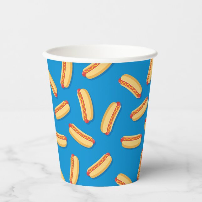 Fast Food Hotdogs Pattern Paper Cups (Front)