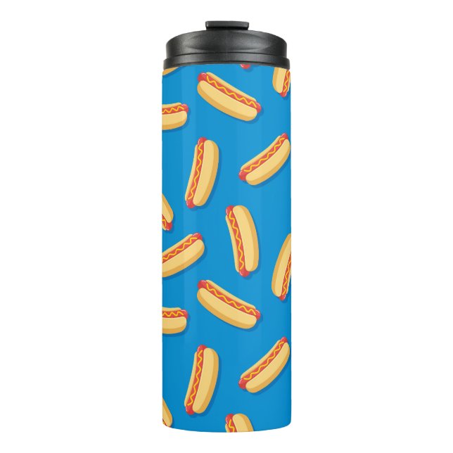 Fast Food Hotdogs Pattern Thermal Tumbler (Front)