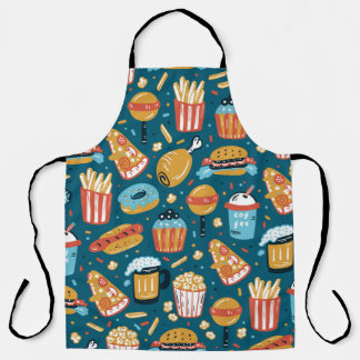 Fast Food Icons: Vintage Doodles Apron