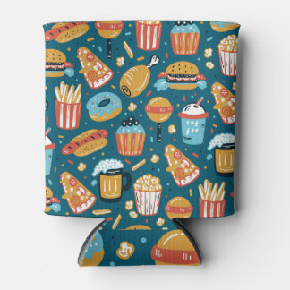 Fast Food Icons: Vintage Doodles Can Cooler