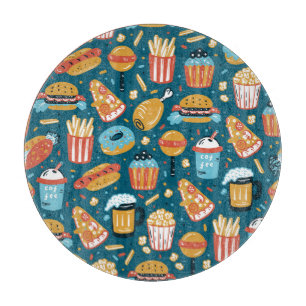 Fast Food Icons: Vintage Doodles Cutting Board