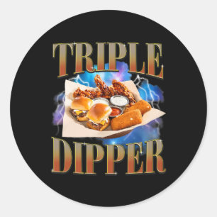 Fast Food Lovers Hamburger Chicken Nugget FSticker Classic Round Sticker