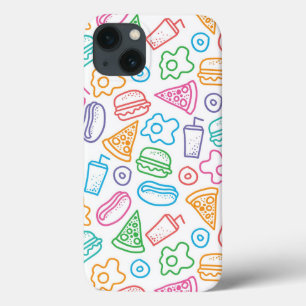 Fast food pattern 2 iPhone 13 case