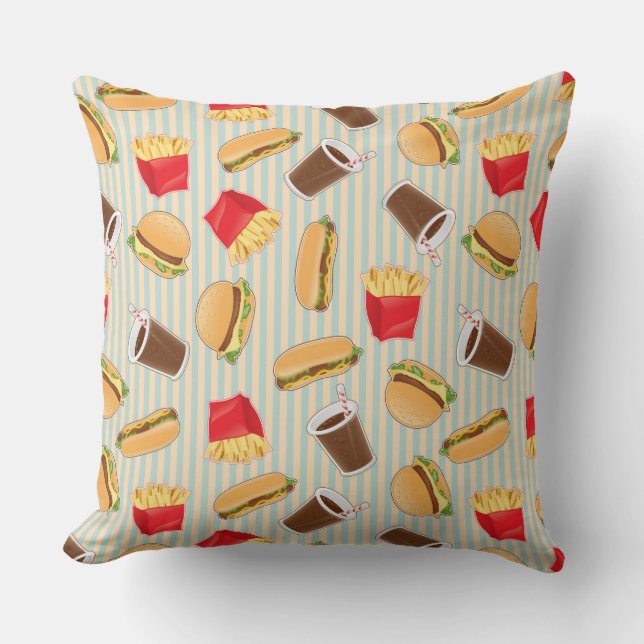 Fast Food Pattern 2 Cushion (Front)