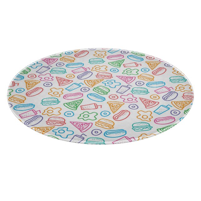 Fast food pattern 2 cutting board (Corner)