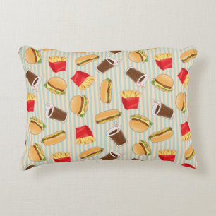 Fast Food Pattern 2 Decorative Cushion
