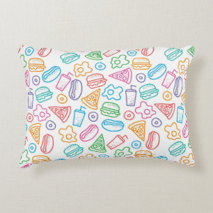 Fast food pattern 2 decorative cushion